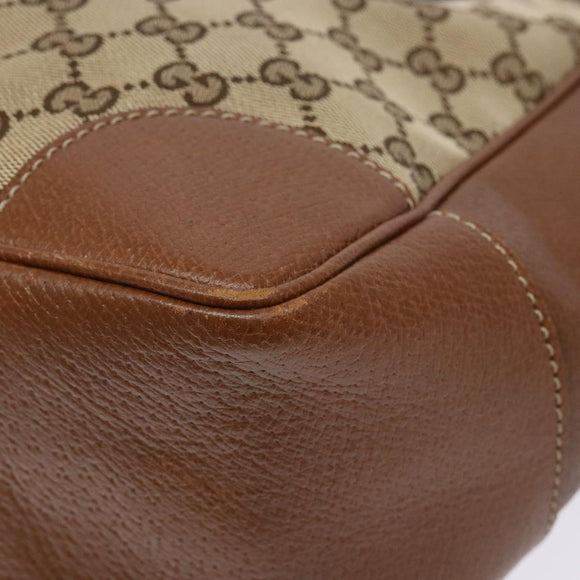 GUCCI GG Canvas Hand Bag Beige Gold 353119 Auth ki5893