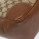 GUCCI GG Canvas Hand Bag Beige Gold 353119 Auth ki5893-10
