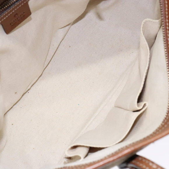 GUCCI GG Canvas Hand Bag Beige Gold 353119 Auth ki5893