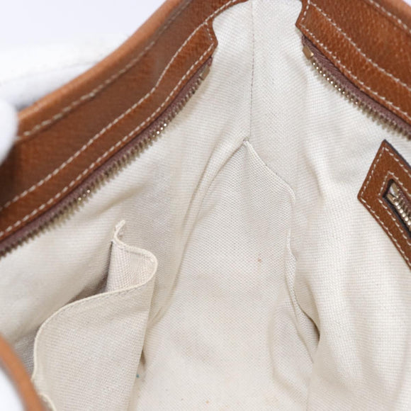 GUCCI GG Canvas Hand Bag Beige Gold 353119 Auth ki5893