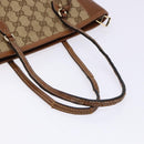 GUCCI GG Canvas Hand Bag Beige Gold 353119 Auth ki5893-7