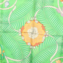 HERMES Carre 90 Scarf ""Fleurs de L'Opera"" Silk Green Auth ki5895-6