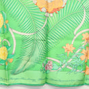 HERMES Carre 90 Scarf ""Fleurs de L'Opera"" Silk Green Auth ki5895-9