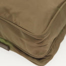 PRADA Shoulder Bag Nylon Khaki Silver Auth ki5896-12