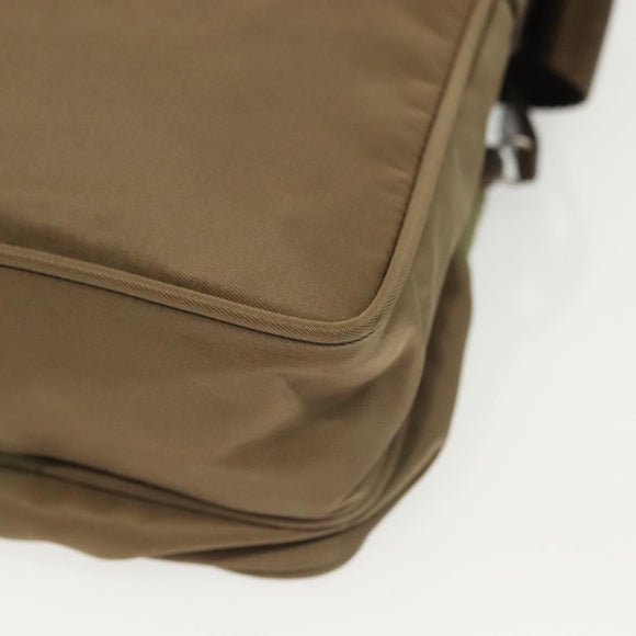 PRADA Shoulder Bag Nylon Khaki Silver Auth ki5896