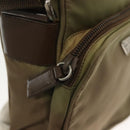 PRADA Shoulder Bag Nylon Khaki Silver Auth ki5896-15