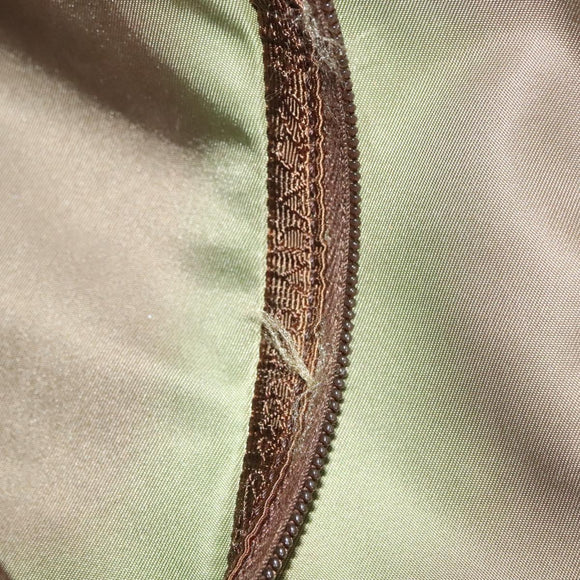 PRADA Shoulder Bag Nylon Khaki Silver Auth ki5896