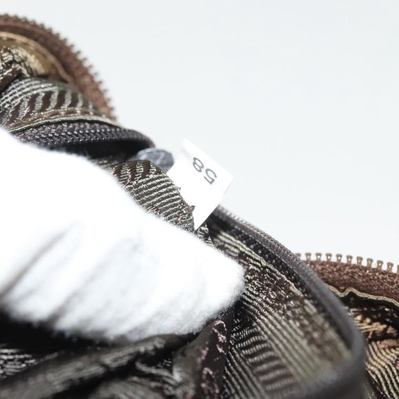 PRADA Shoulder Bag Nylon Khaki Silver Auth ki5896