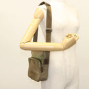 PRADA Shoulder Bag Nylon Khaki Silver Auth ki5896-25