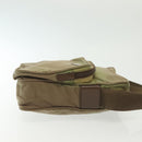 PRADA Shoulder Bag Nylon Khaki Silver Auth ki5896-4
