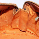 MCM Logogram Vicetos Mini Boston Bag PVC Leather 2way Brown Gold Auth ki5897-21