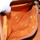 MCM Logogram Vicetos Mini Boston Bag PVC Leather 2way Brown Gold Auth ki5897-22