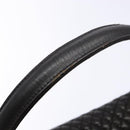 BALLY Matelasse Hand Bag Leather Black Gold Auth ki5898-15