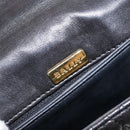 BALLY Matelasse Hand Bag Leather Black Gold Auth ki5898-17