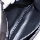 BALLY Matelasse Hand Bag Leather Black Gold Auth ki5898-18