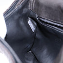 BALLY Matelasse Hand Bag Leather Black Gold Auth ki5898-20