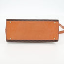 CELINE Macadam Canvas Hand Bag PVC Leather 2way Brown Gold Auth ki5899-5