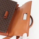 CELINE Macadam Canvas Hand Bag PVC Leather 2way Brown Gold Auth ki5899-22