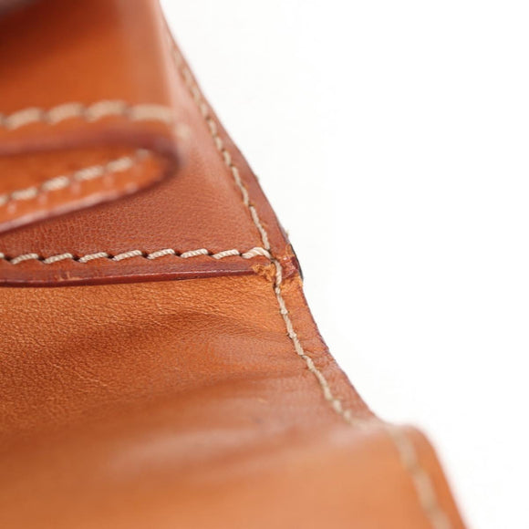 CELINE Macadam Canvas Hand Bag PVC Leather 2way Brown Gold Auth ki5899