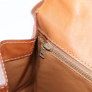 CELINE Macadam Canvas Hand Bag PVC Leather 2way Brown Gold Auth ki5899-26