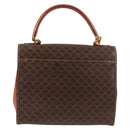 CELINE Macadam Canvas Hand Bag PVC Leather 2way Brown Gold Auth ki5899-2
