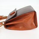 CELINE Macadam Canvas Hand Bag PVC Leather 2way Brown Gold Auth ki5899-3