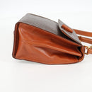 CELINE Macadam Canvas Hand Bag PVC Leather 2way Brown Gold Auth ki5899-4