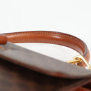 CELINE Macadam Canvas Hand Bag PVC Leather 2way Brown Gold Auth ki5899-15