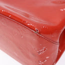 LOUIS VUITTON Monogram Vernis Reade PM Hand Bag Red Rouge M91088 LV Auth ki5902-8
