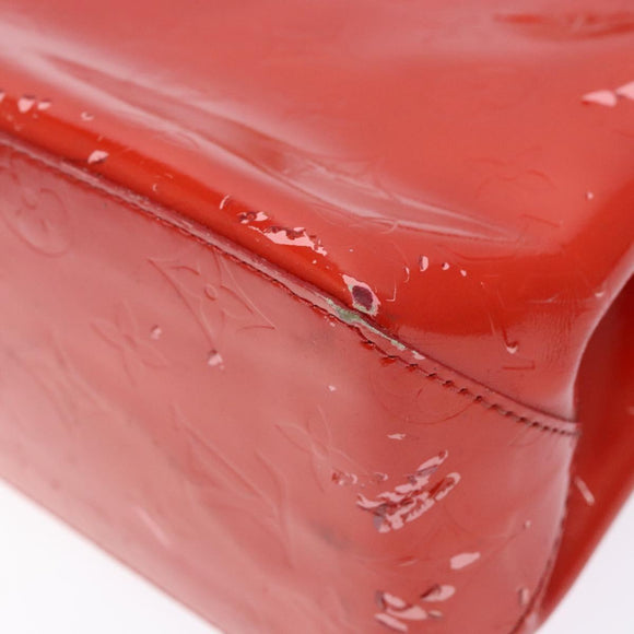 LOUIS VUITTON Monogram Vernis Reade PM Hand Bag Red Rouge M91088 LV Auth ki5902