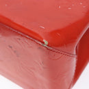 LOUIS VUITTON Monogram Vernis Reade PM Hand Bag Red Rouge M91088 LV Auth ki5902-16