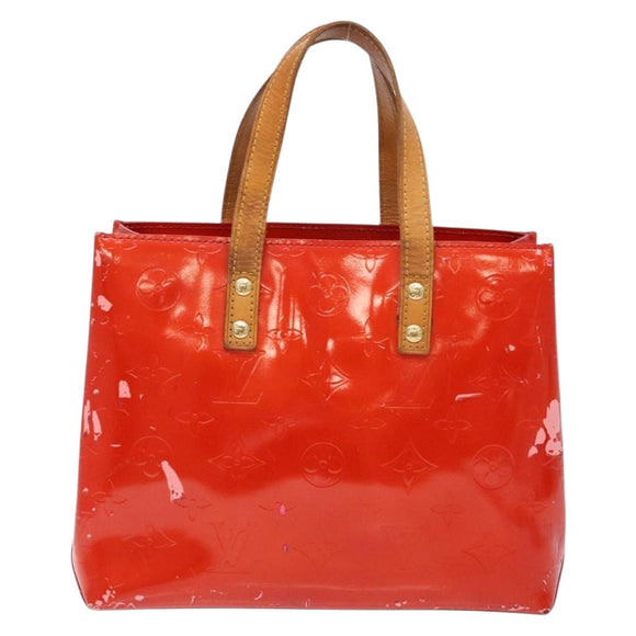 LOUIS VUITTON Monogram Vernis Reade PM Hand Bag Red Rouge M91088 LV Auth ki5902