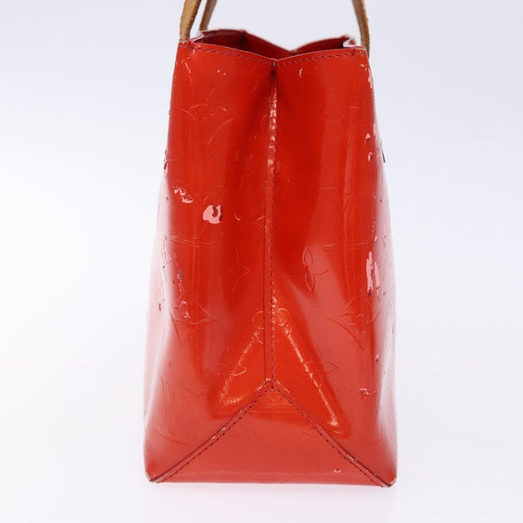 LOUIS VUITTON Monogram Vernis Reade PM Hand Bag Red Rouge M91088 LV Auth ki5902