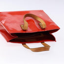 LOUIS VUITTON Monogram Vernis Reade PM Hand Bag Red Rouge M91088 LV Auth ki5902-6