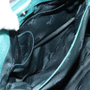 CELINE Hand Bag Leather 2way Turquoise Blue Silver Auth ki5907A-23