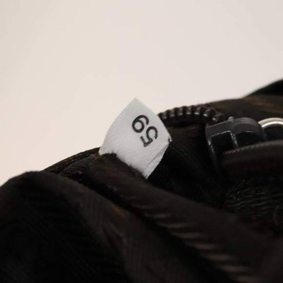 PRADA Backpack Nylon Khaki Silver Auth ki5908