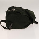 PRADA Backpack Nylon Khaki Silver Auth ki5908-3