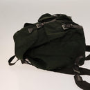PRADA Backpack Nylon Khaki Silver Auth ki5908-4