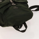 PRADA Backpack Nylon Khaki Silver Auth ki5908-6