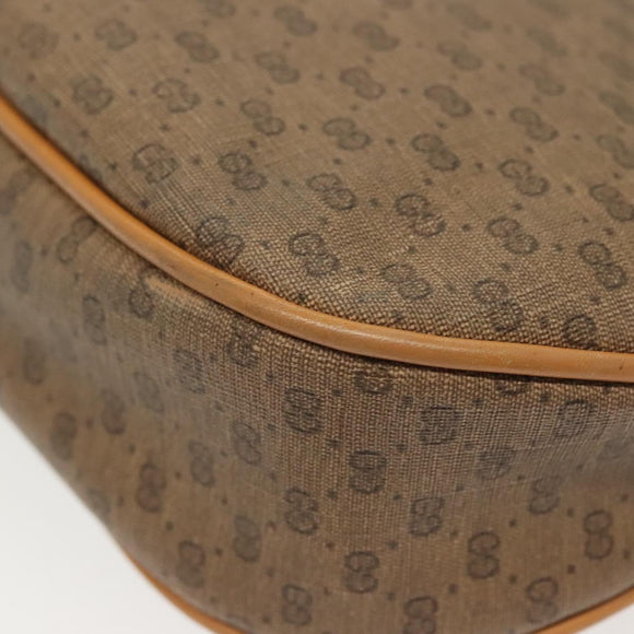 GUCCI Micro GG Supreme Shoulder Bag PVC Beige Gold Auth ki5912