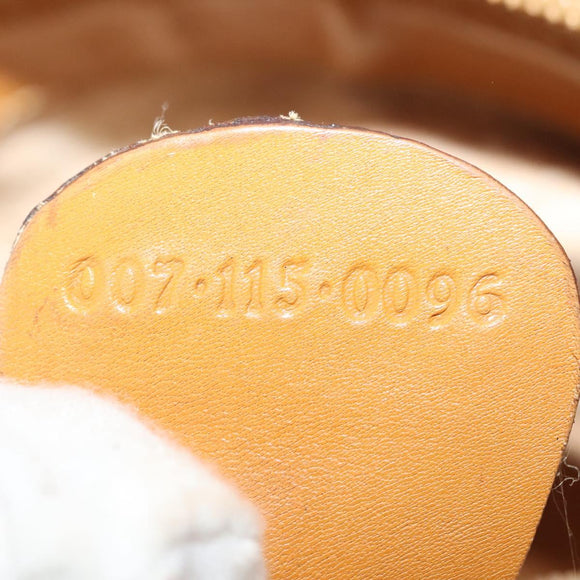 GUCCI Micro GG Supreme Shoulder Bag PVC Beige Gold Auth ki5912