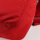 PRADA Shoulder Bag Nylon Red Silver Auth ki5917A-13
