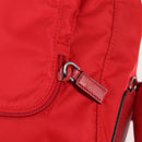PRADA Shoulder Bag Nylon Red Silver Auth ki5917A-17