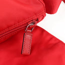 PRADA Shoulder Bag Nylon Red Silver Auth ki5917A-19