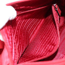 PRADA Shoulder Bag Nylon Red Silver Auth ki5917A-24