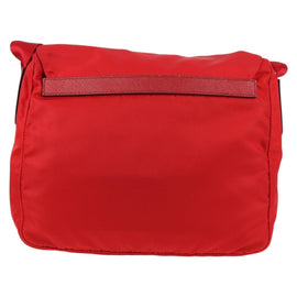 PRADA Shoulder Bag Nylon Red Silver Auth ki5917V - 0