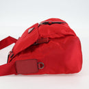 PRADA Shoulder Bag Nylon Red Silver Auth ki5917A-4