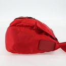PRADA Shoulder Bag Nylon Red Silver Auth ki5917A-5
