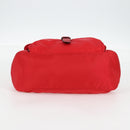 PRADA Shoulder Bag Nylon Red Silver Auth ki5917A-9