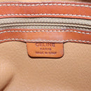 CELINE Macadam Canvas Hand Bag PVC Leather Brown Gold Auth ki5919-18